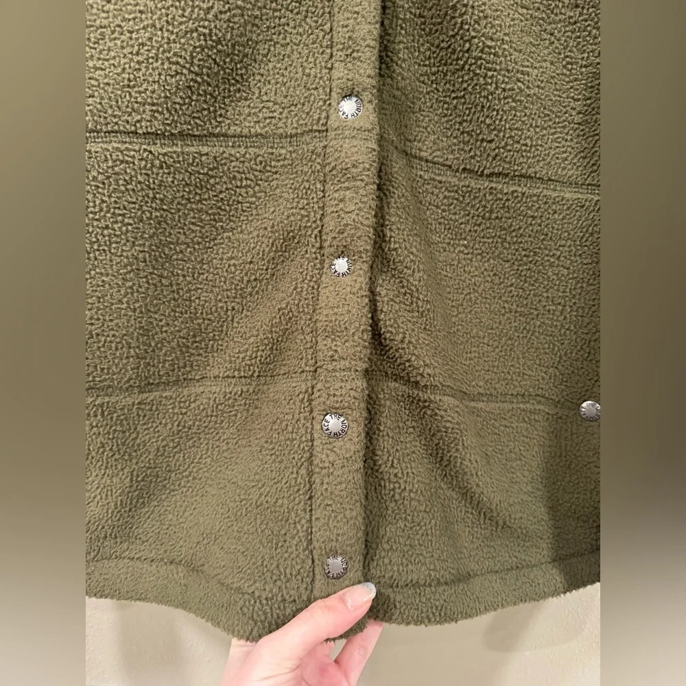 The North Face Gemma FLeece Hooded Jacket Women Small Olive Green Black - Picture 3 of 6